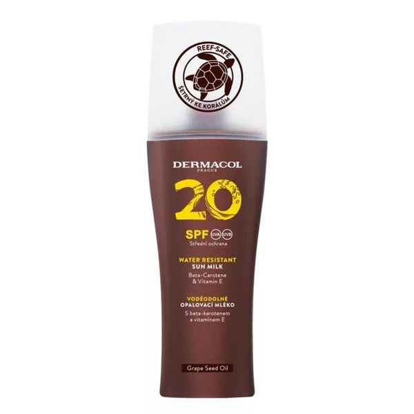Dermacol Water Resistant Sun Milk wodoodporne mleczko do opalania w sprayu SPF20 200ml
