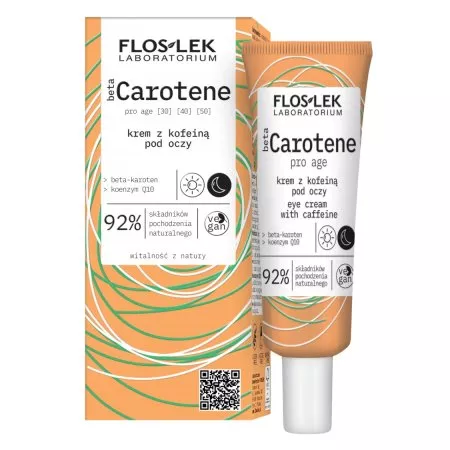 FlosLek betaCarotene Pro Age krem z kofeiną pod oczy 30ml
