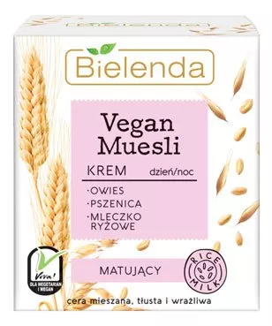 Bielenda Vegan Muesli, matujący krem do twarzy, 50ml