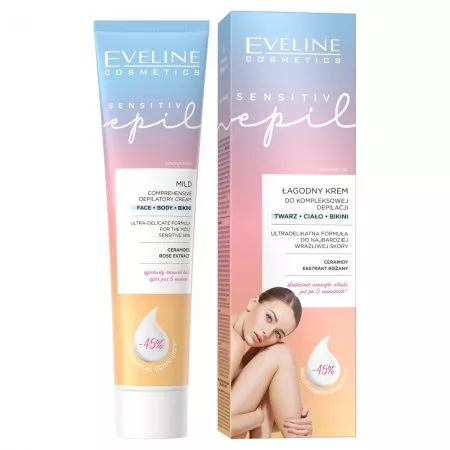 Eveline Cosmetics Sensitive Epil łagodny krem do kompleksowej depilacji 125ml