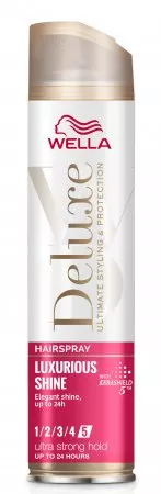Wella Deluxe Luxurious Shine, ultra mocny lakier do włosów nadający blask, 250ml