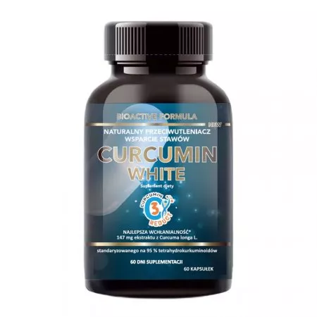 Intenson Curcumin White ekstrakt z kłącza kurkumy + inulina z cykorii suplement diety 60 kapsułek