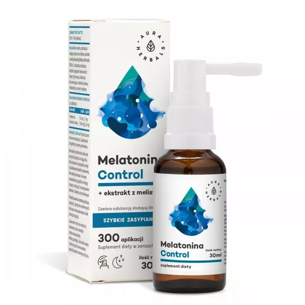 Aura Herbals Melatonina Control + Melisa suplement diety w aerozolu 30ml