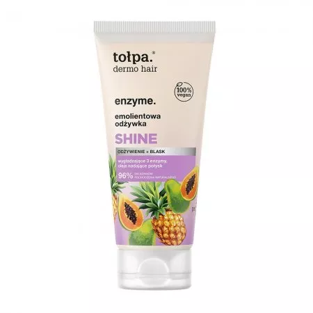 Tołpa Dermo Hair Enzyme, emolientowa odżywka do włosów shine, 200ml