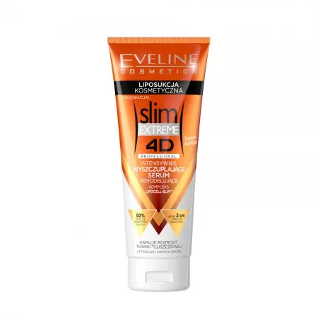 Eveline Slim Extreme 4D Professional, intensywnie wyszczuplające serum remodelujące – liposukcja kosmetyczna, 250ml