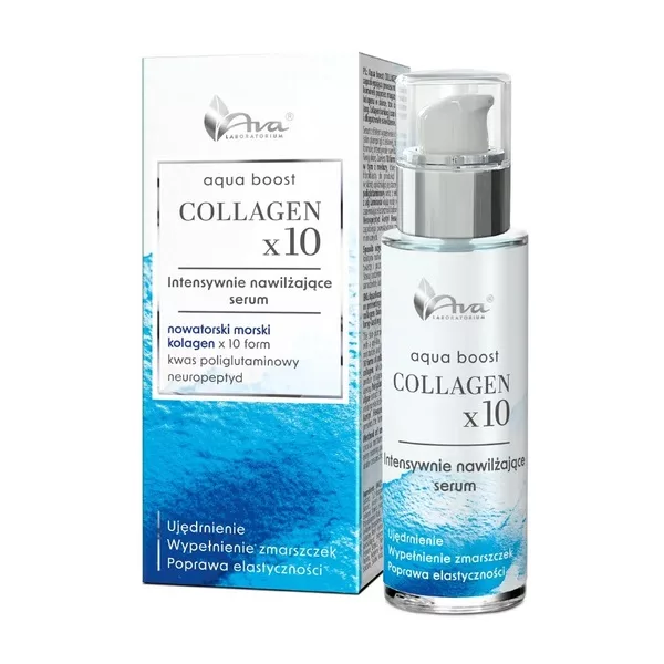 Ava Laboratorium Aqua Boost Collagen x10 intensywnie nawilżające serum 30ml