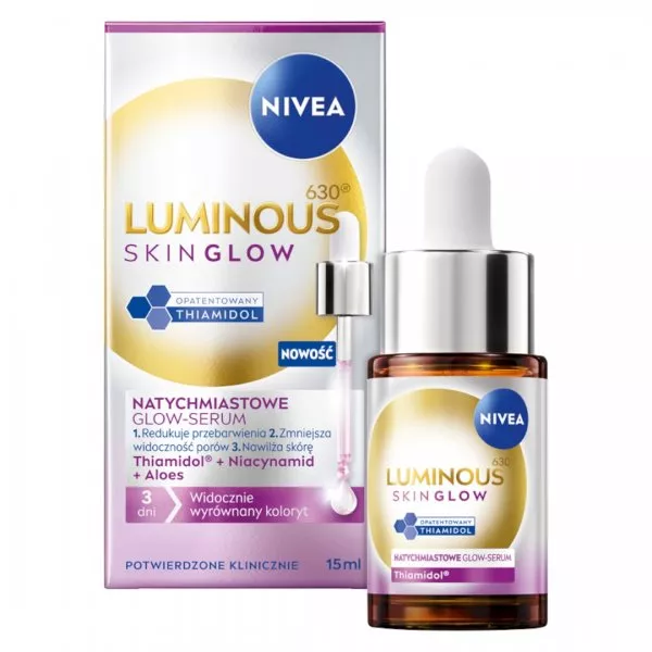 Nivea Luminous630® Skin Glow natychmiastowe glow-serum 15ml