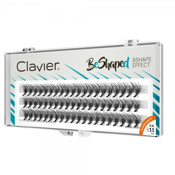 Clavier BeShaped jedwabne kępki rzęs skręt B 10D 11mm