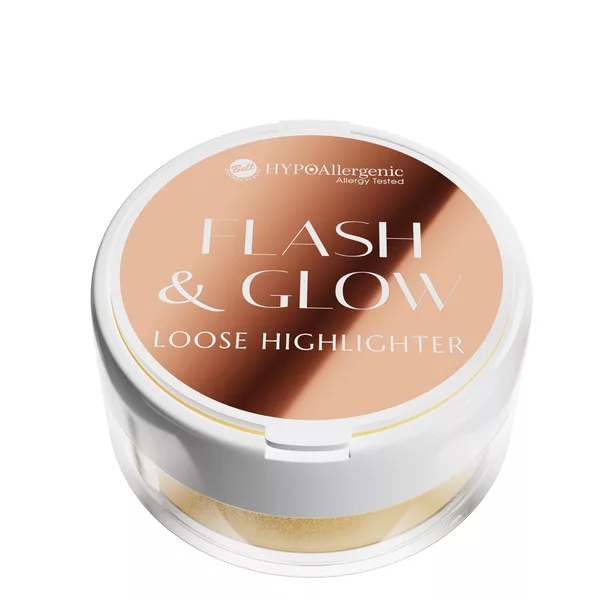 Bell Hypoallergenic Flash & Glow Loose Highlighter, rozświetlacz sypki do twarzy, 001, 5g