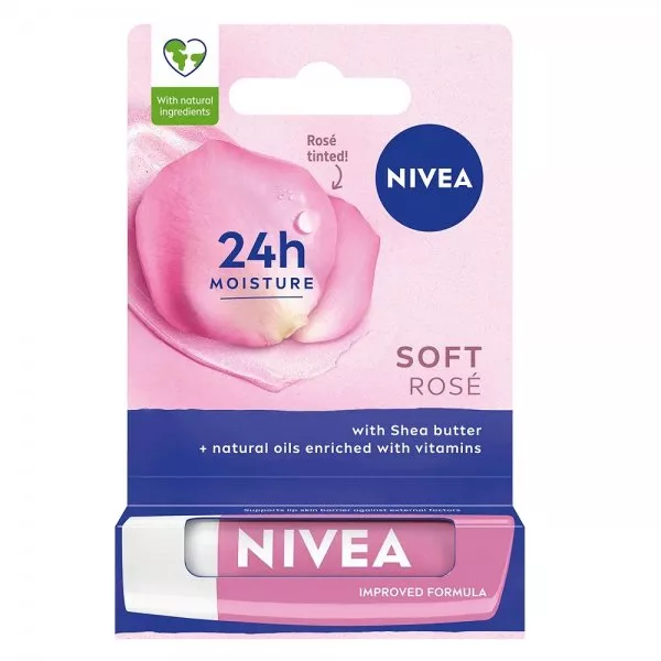 Nivea Pielęgnująca pomadka do ust Soft Rose 4.8g