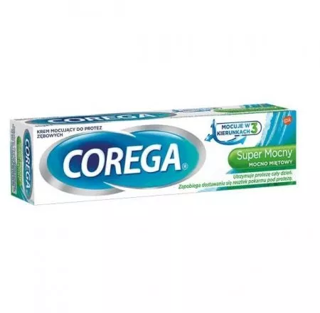 Corega Super Mocny krem mocujący do protez zębowych Mocno Miętowy 70g