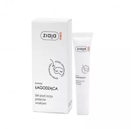 Ziaja Med Kuracja Pod Oczy, łagodzącay żel pod oczy przeciw workom, 15ml
