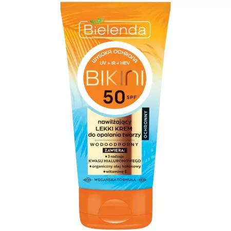 Bielenda Bikini, nawilżający krem do twarzy SPF50, 50ml