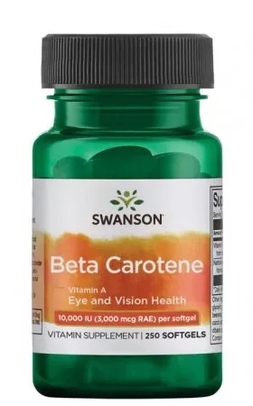Swanson, beta carotene 10.000 IU, 250 kapsułek miękkich