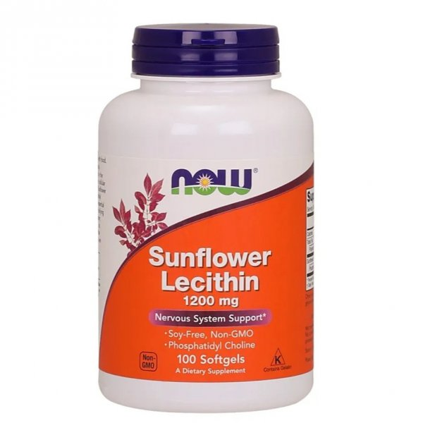 Now Foods Sunflower Lecithin 1200mg suplement diety 100 miękkich kapsułek