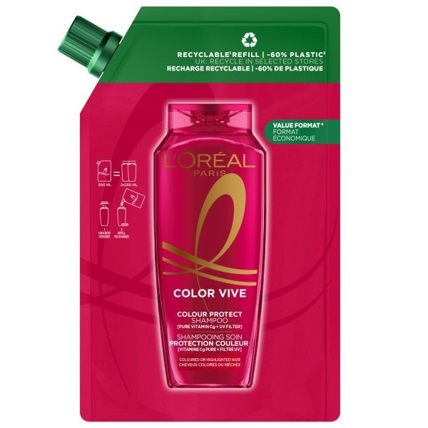 L\'Oreal Paris Elseve Color Vive chroniący kolor szampon w opakowaniu uzupełniającym 500ml