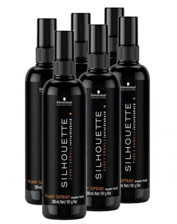 Schwarzkopf Silhouette, bardzo mocno utrwalający lakier w atomizerze, wielopak 6x200ml