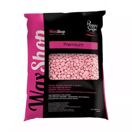 Peggy Sage, perełki wosku do depilacji na gorąco do skóry wrażliwej i suchej, różane, 800g
