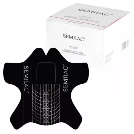Semilac Semi HARDI Shaper Wide, szablony do przedłużania, 500szt