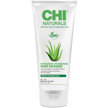CHI Naturals Aloe Vera, intensywnie nawilżająca maska do włosów, 177ml