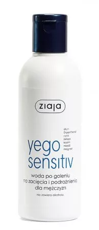 Ziaja Yego Sensitiv, woda po goleniu dla mężczyzn na zacięcia, 200ml