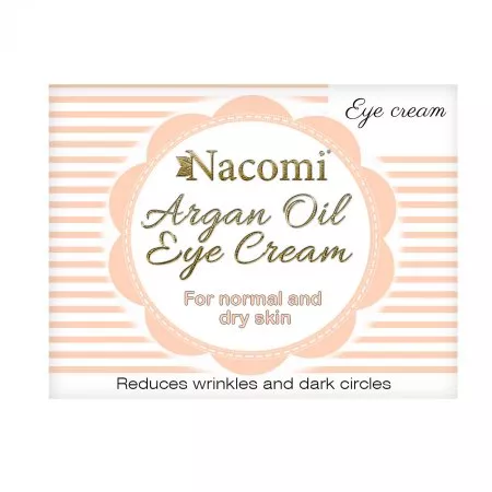 Nacomi, krem arganowy pod oczy z olejem z pestek winogron, 15ml