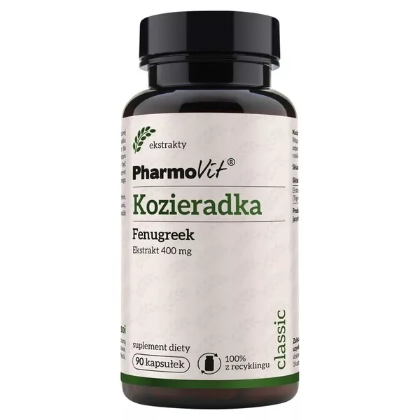Pharmovit Kozieradka Fenugreek 400 mg suplement diety 90 kapsułek