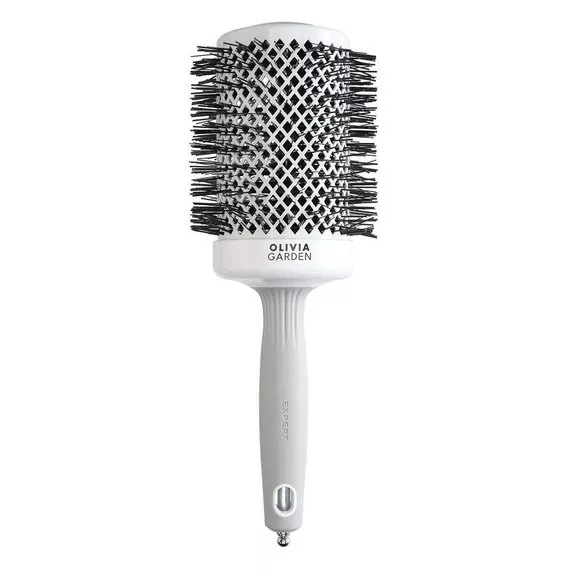 Olivia Garden Expert Blowout Shine, szczotka do modelowania i suszenia włosów, White&Grey 65mm