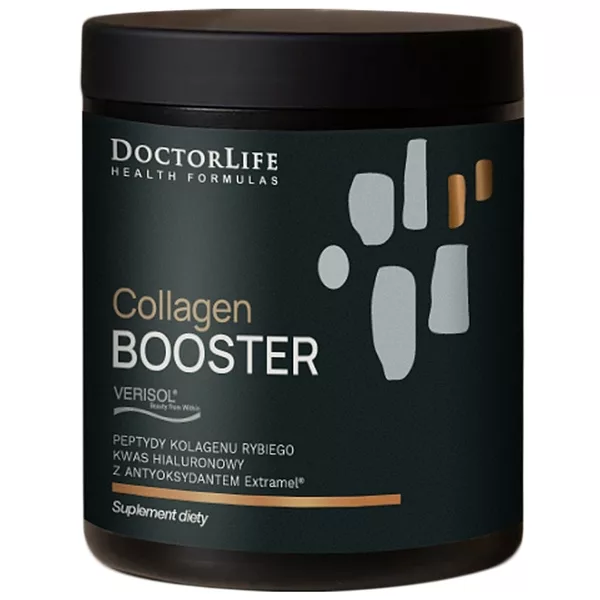 Doctor Life Collagen Booster Peptydy Kolagenu Rybiego + Kwas Hialuronowy suplement diety 165g
