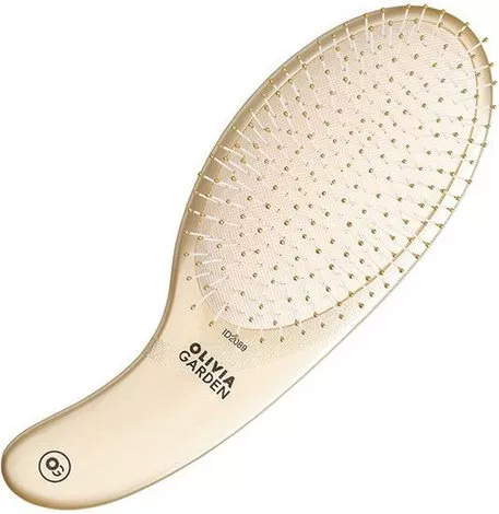 Olivia Garden Expert Care Curve, szczotka do rozczesywania włosów, Nylon Bristles Gold