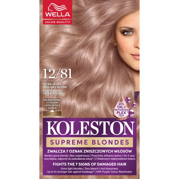 Wella Koleston Supreme, farba do włosów, Ultra Jasny Perłowy Blond, 12/81, 100ml