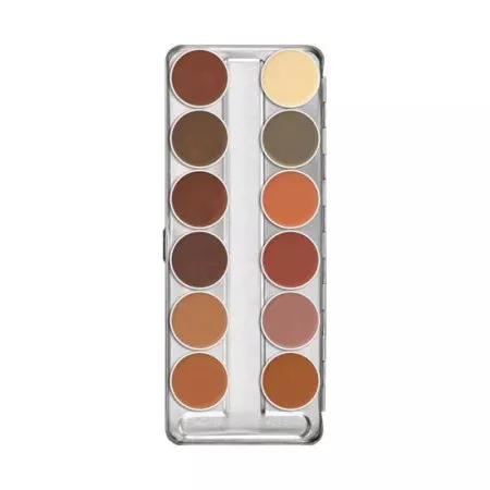 Kryolan Dermacolor, Camouflage Creme Palette, paleta 12 kamuflaży, 40g, B