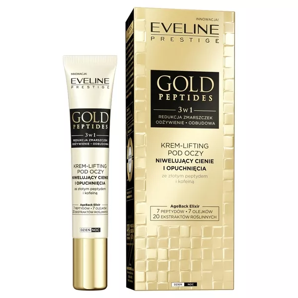Eveline Gold Peptides, krem-lifting pod oczy, 20ml