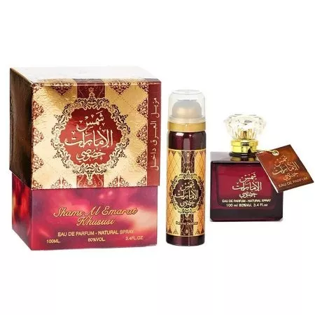 Ard al Zaafaran Shams Al Emarat Khususi zestaw woda perfumowana spray 100ml + dezodorant spray 50ml (U)
