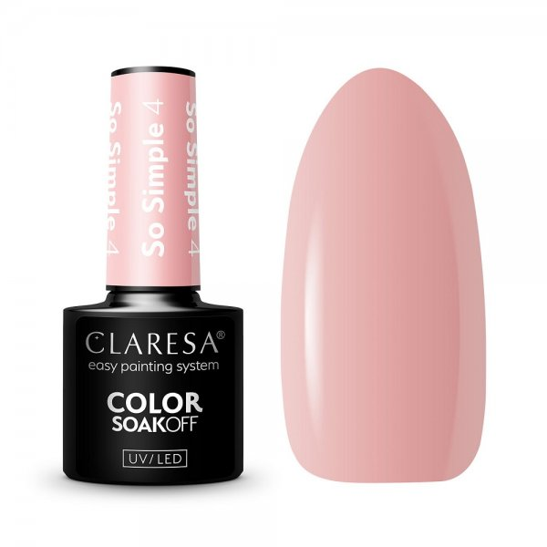 Claresa Color Soak Off UV/LED So Simple lakier hybrydowy 4 5g