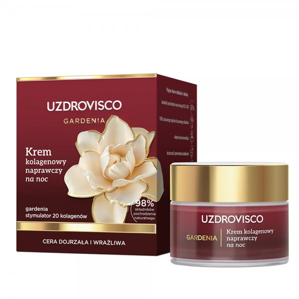 Uzdrovisco Gardenia krem kolagenowy naprawczy na noc 50ml