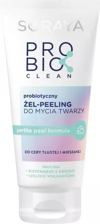 Soraya Probio Clean, Probiotyczny żel-peeling do mycia twarzy do cery tłustej i mieszanej, 150ml