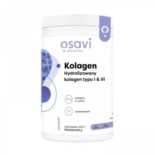 Osavi Kolagen hydrolizowany typu I & III suplement diety 600g