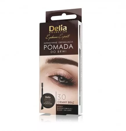 Delia Eyebrow Expert pomada do brwi 3.0 Ciemny Brąz 2.5g