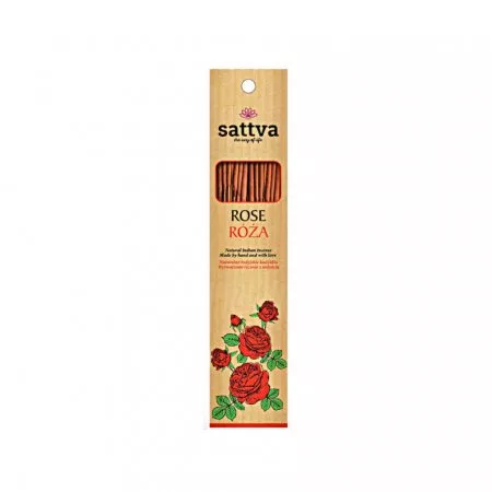 Sattva Natural Indian Incense naturalne indyjskie kadzidełko Róża 15szt
