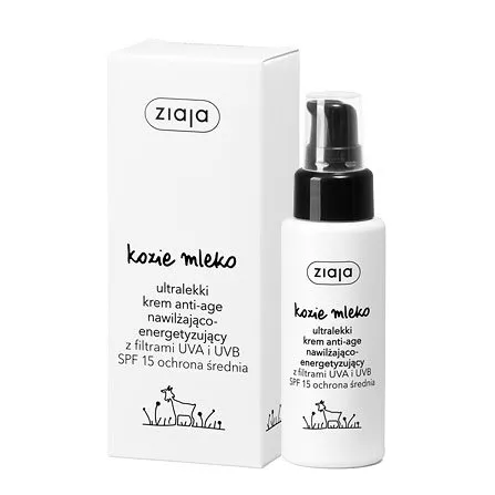Ziaja Kozie Mleko, ultralekki krem nawilżający SPF15, 50ml