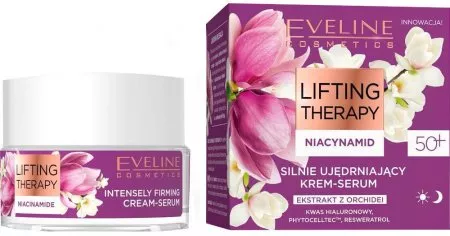 Eveline Lifting Therapy Niacynamid 50+, silnie ujędrniający krem-serum, 50ml