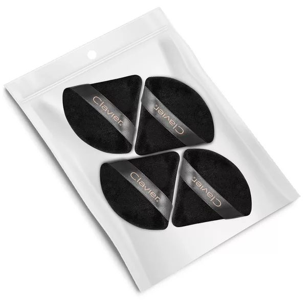 Clavier Trójkątny puszek do pudru Czarny 4szt