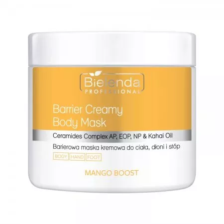 Bielenda Professional Is Mango Boost, barierowa maska kremowa do ciała, dłoni i stóp, 600g