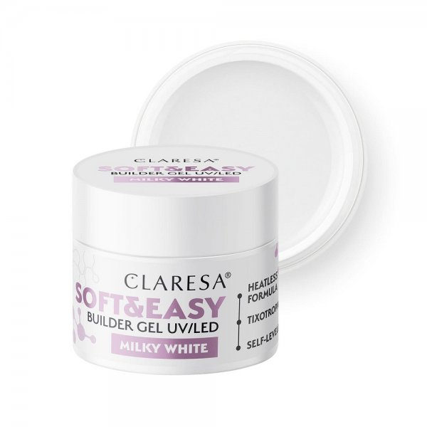 Claresa Soft& Easy Builder Gel żel budujący Milky White 45g
