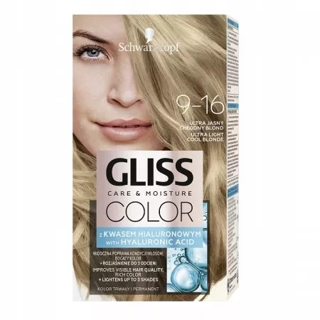 Schwarzkopf Gliss Color krem koloryzujący do włosów 9-16 Ultra Jasny Chłodny Blond