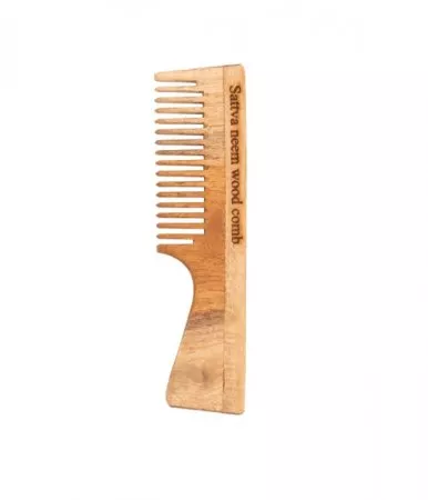 Sattva Neem Wood Comb grzebień do włosów z drzewa miodli indyjskiej 19cm