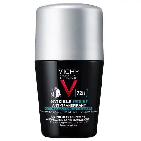 Vichy Homme Invisible Resist 72h antyperspirant w kulce przeciw śladom na ubraniach 50ml (M)