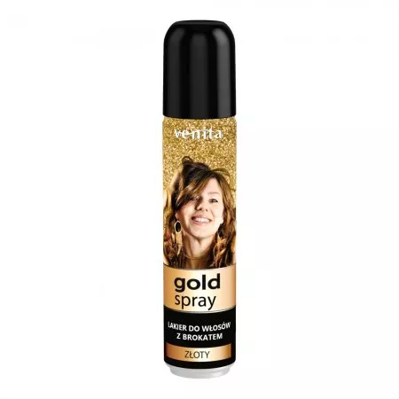 Venita Lakier do włosów z brokatem Złoty 75ml