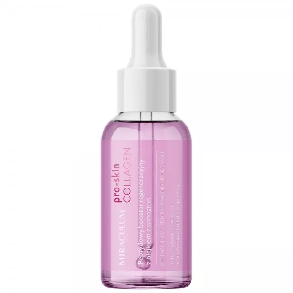 Miraculum Pro-Skin Collagen peptydowy booster regeneracyjny z olejkiem z winogron 30ml